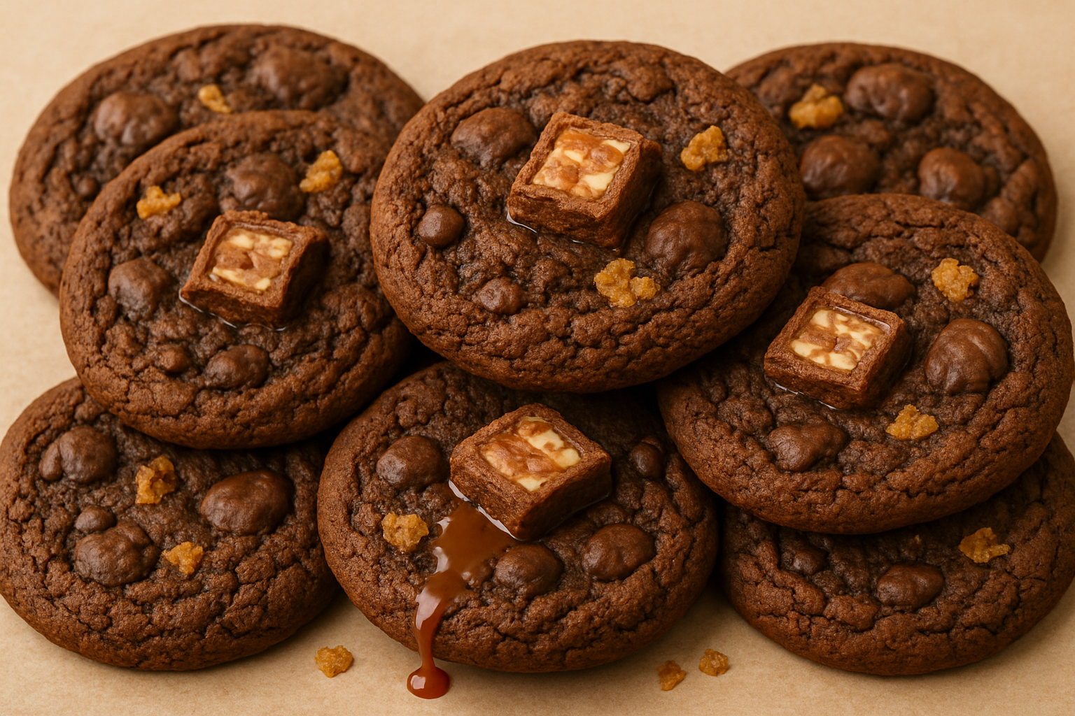 Lion Bar Crunch Cookies
