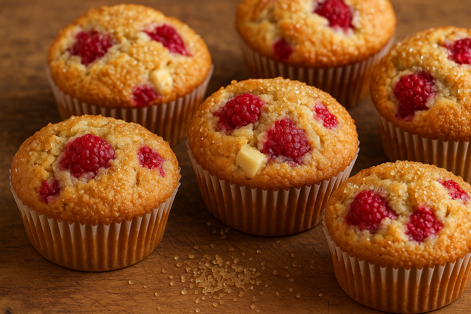 White Chocolate & Raspberry Muffins